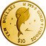 Cook Islands Ten Dollars Dolphin over moon 2009 TEN DOLLARS 9999 GOLD 1/10TH OZ LASSEN coin reverse