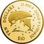 Cook Islands Ten Dollars Dolphins 2005 TEN DOLLARS 9999 GOLD 1/10TH OZ $10 coin reverse