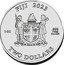 Fiji Two Dollars (Wolf) FIJI 2023 TWO DOLLARS 1 OZ .999 FINE SILVER coin obverse