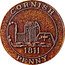UK 1 Penny Cornish Token. Modern Imitation 1811 CORNISH PENNY 1811 coin obverse