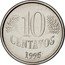 Brazil 10 Centavos Liberty 1995 KM# 633 10 CENTAVOS 1995 coin reverse