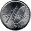 Brazil 10 Cruzeiros Map of Brazil 1965 KM# 572 10 CRUZEIROS 1965 coin reverse