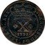 Brazil 10 Reis Joao V 1732 B KM# 142.2 IOANNES V D G P ET BRASIL REX X 1732 coin obverse