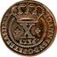 Brazil 10 Reis Joao V 1736 KM# 142.3 IOANNES V D G P ET BRASIL REX X 1736 coin obverse