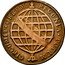 Brazil 10 Reis Joao 1803 KM# 232.1 PECUNIA TOTUM CIRCUMIT ORBEM coin reverse