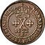 Brazil 10 Reis John VI 1822 B KM# 314.2 JOANNES VI D G PORT BRAS ET ALG REX X 1821 B coin obverse