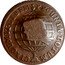 Brazil 10 Reis Maria I Countermarked Coin ND (1809) Host Date 1786 KM# 264.2 PECUNIA TOTUM CIRCUMIT ORBEM coin reverse