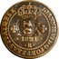 Brazil 10 Reis Countermarked Coinage ND (1835) Host Date 1821 KM# 420.1 JOANNES VI D G PORT BRAS ET ALG REX 1821 R 10 coin obverse