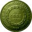 Brazil 1000 Reis Pedro II 1858 KM# 465 PETRUS II D. G. CONST. IMP. ET PERP. BRAS. DEF. 1000 1863 coin obverse