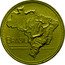 Brazil 2 Cruzeiros Map of Brazil 1942 KM# 559 BRASIL coin obverse