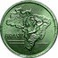 Brazil 20 Cruzeiros Map of Brazil 1965 KM# 573 BRASIL coin obverse