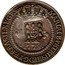 Brazil 20 Reis Maria I and Pedro III Countermarked Coin ND (1809) Host Date 1778 KM# 272 MARIA I ET PETRUS III D G P ET BRASIL REGES X 1778 coin obverse