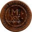Brazil 20 Reis Pedro II Maranhao First Series Countermarked Coin ND (1834) KM# 403 PETRUS II D G CONST IMP ET PERP BRAS DEF B 1832 M X X coin obverse