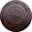 Brazil 20 Reis Countermarked Coinage ND (1835) R Host Date 1827 KM# 436.1 PETRUS.I.D.G.CONST.IMP.ET.PERP.BRAS.DEF. 20 1824.R coin obverse