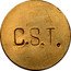 Brazil 200 Reis Colonia Santa Teresa. Leprosarium Coinage ND (1940) KM# L2 C.S.T. coin reverse