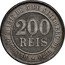 Brazil 200 Reis Pedro II 1887 KM# 484 DECRETO N°. 1817 DE 3 DE SETEMBRO DE 1870 200 RÉIS coin reverse