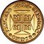 Brazil 20000 Reis Joao V 1725 M Herit. Signature 3024, MS63- $22,000 KM# 117 IN HOC SIGNO VINCES 1724 M M M M coin reverse