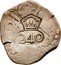 Brazil 240 Reis Joao IV Countermarked Coin ND (1643) KM# 3 240 coin reverse