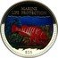 Cook Islands 25 Dollars Elizabeth II Comber 2000  Proof MARINE LIFE PROTECTION $25 coin reverse
