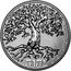 Niue 250 Dollars (Tree of Life) ALL HIS WORSHIPPER MUST יהוה ONE TROY OUNCE .9995 FINE PLATINUM coin reverse