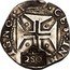 Brazil 250 Reis Countermarked Coin ND (1663) KM# 33.1 IN HOC SIGNO VINCES 250 coin reverse