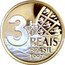 Brazil 3 Reais 100th Anniversary of Belo Horizonte 1997 Proof KM# 645 3 REAIS BRASIL 1997 coin obverse