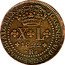 Brazil 40 Reis John VI 1822 R KM# 319.1 JOANNES VI D G PORT BRAS ET ALG REX X L 1818 R coin obverse