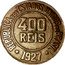 Brazil 400 Reis Liberty. Republic 1927 KM# 520 REPUBLICA DOS ESTADOS UNIDOS DO BRASIL 400 RÉIS 1922 coin obverse