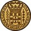 Brazil 4000 Reis Joao V 1718 B KM# 106 IOANNES V D G PORT ET ALG REX 4000 coin obverse