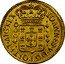 Brazil 4000 Reis Joao V 1726 R KM# 102 IOANNES V D G PORT ET ALG REX 4000 coin obverse