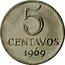 Brazil 5 Centavos Liberty 1969 KM# 577.2 5 CENTAVOS 1969 coin reverse