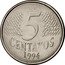 Brazil 5 Centavos Liberty 1994 KM# 632 5 CENTAVOS 1994 coin reverse