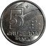 Brazil 5 Cruzeiros Salt Evaporation Pond Worker 1991 KM# 618.2 5 CRUZEIROS BRASIL coin obverse