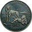 Cook Islands 5 Dollars (Lion family. Antique finish) ENDANGERED WORLD WILDLIFE 5 DOLLARS coin reverse