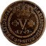 Brazil 5 Reis Maria I and Pedro III 1782 B KM# 200 MARIA I E PETRUS III D G P E BRASIL REGES V 1778 coin obverse