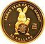 Cook Islands 60 Dollars Elizabeth II Year of The Rabbit 1999  Proof LUNAR YEAR OF THE RABBIT P 10G 9999 GOLD 60 DOLLARS coin reverse