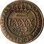 Brazil 80 Reis John VI 1821 B KM# 342.1 JOANNES VI DG PORT BRAS ET ALG REX LXXX 1821 B coin obverse