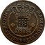 Brazil 80 Reis Joao Countermarked Coin ND (1809) Host Date 1787 KM# 290.2 MARIA I D G P ET BRASILIAE REGINA XL 1787 coin obverse