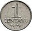 Brazil Centavo Liberty 1969 Mintage figure includes KM#575.1 coins struck in 1969 but dated 1967. KM# 575.2 1 CENTAVO 1969 coin reverse