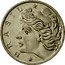 Brazil Cruzeiro Liberty 1970 Mintage figure includes coins struck through 1972 dated 1970 KM# 581 BRASIL coin obverse