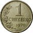 Brazil Cruzeiro Liberty 1970 Mintage figure includes coins struck through 1972 dated 1970 KM# 581 1 CRUZEIRO 1970 coin reverse