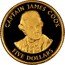Cook Islands Five Dollars Elizabeth II James Cook 2001  CAPTAIN JAMES COOK FIVE DOLLARS coin reverse