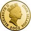 Cook Islands Four Dollars Dolphins by Lassen. Elizabeth II 2002 RDM ELIZABETH II COOK ISLANDS 2002 coin obverse