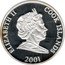 Cook Islands One Dollar Elizabeth II 1934 1982 Football World Cup Winner 2001  Proof ELIZABETH II COOK ISLANDS 2001 coin obverse