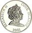 Cook Islands One Dollar Elizabeth II 1958 Football World Cup Runner-Up 2001  Proof ELIZABETH II COOK ISLANDS 2001 coin obverse