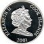 Cook Islands One Dollar Elizabeth II 1978 1986 Football World Cup Winner 2001  Proof ELIZABETH II COOK ISLANDS 2001 coin obverse
