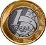 Brazil Real Olympic Games in Rio. Paralympic Swimming 2016 KM# 725 1 REAL 2016 coin reverse