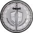 Niue Ten Dollars Sword of Truth 2023  BU AND IN TRUTH רוח קודש FIVE TROY OUNCE .9999 FINE SILVER coin reverse