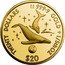 Cook Islands Twenty Dollars Elizabeth II Whales 2001  Proof TWENTY DOLLARS 9999 GOLD 1/5TH OZ $20 coin reverse