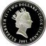 Cook Islands Two Dollars Elizabeth II Chinese crested tern 2001  Proof ELIZABETH II TWO DOLLARS COOK ISLANDS RDM 2001 coin obverse